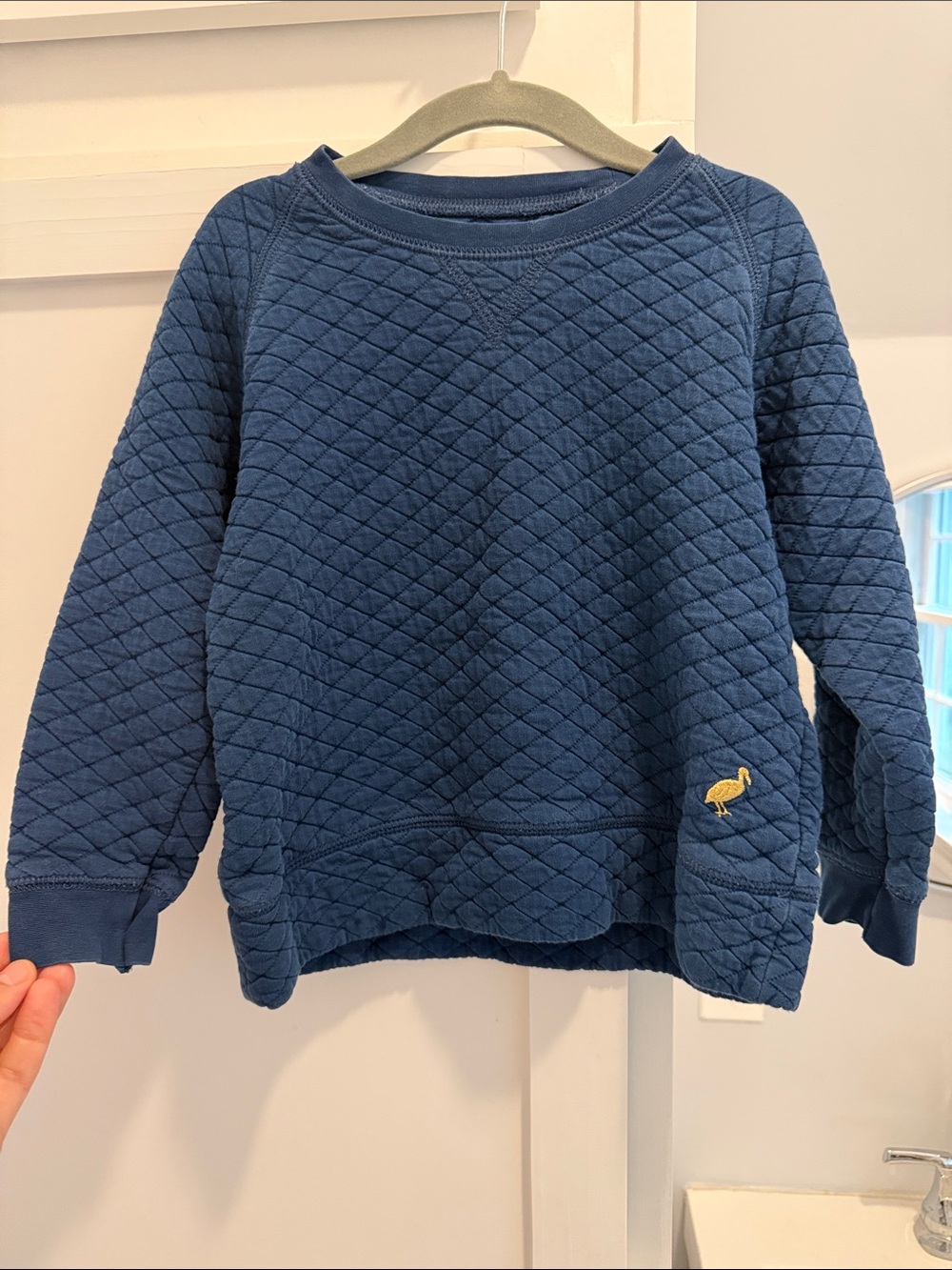 Quilted Blue Boy’s Pullover Sweater